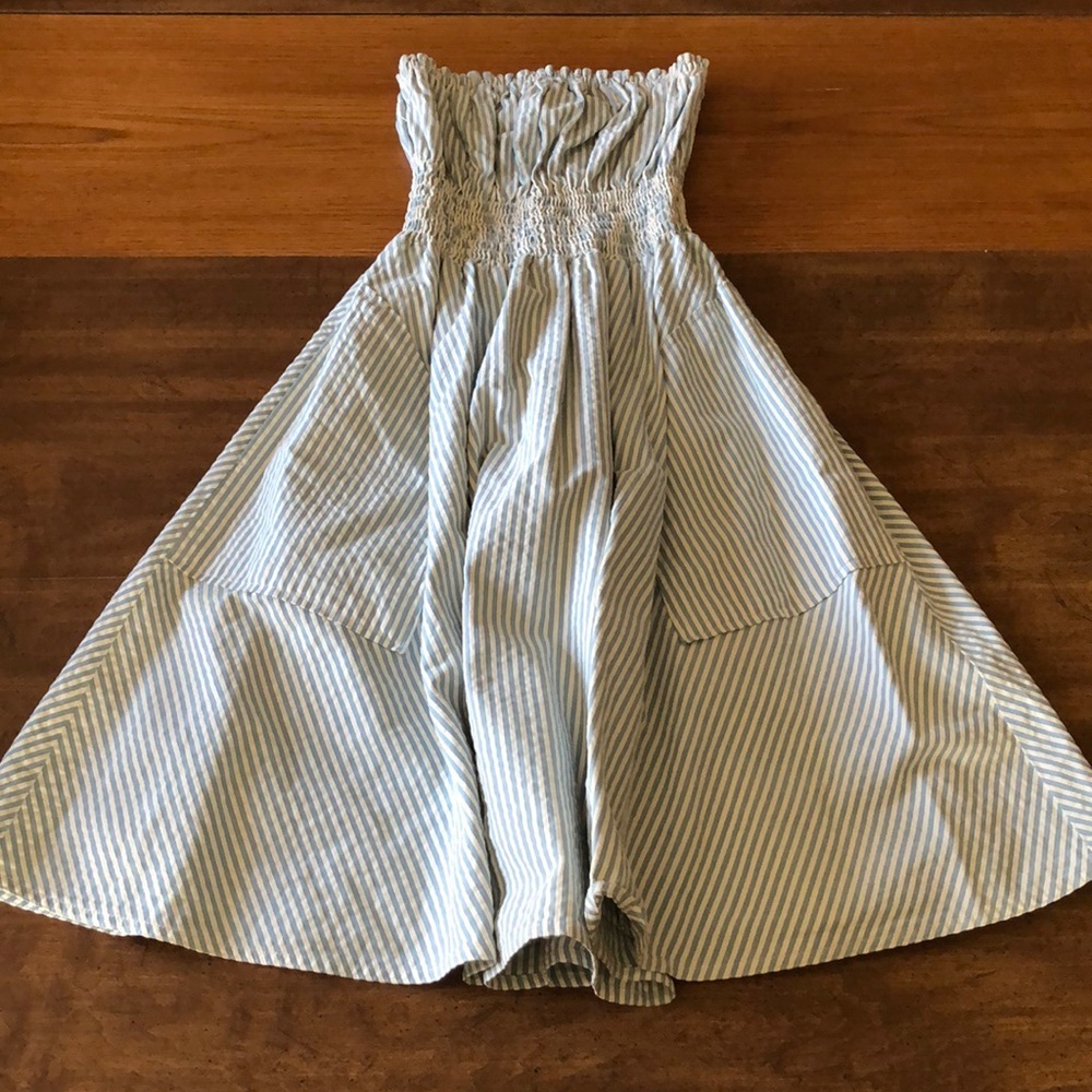 Moda strapless cotton dress